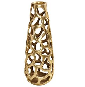 Vase à fleurs en métal et aluminium fait à la main pour un décor minimaliste industriel-chic ajoutant un bord raffiné qui fait fleurir magnifiquement - Product Image 4