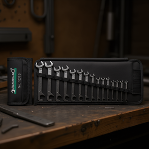 Stahlwille Small Double-Ended Wrench Set with <b>Roll</b>-Up <b>Tool</b> <b>Bag</b> - Product Image 3