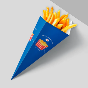 Caja de Papel para Papas Fritas, Caja de Papel Kraft para Envasar Alimentos, Contenedor para Comida Rápida para Llevar - Product Image 6