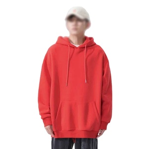 Pull à capuche en polyester lourd | Sweat-shirt pour homme avec logo brodé personnalisé Impression numérique Teint uni Coupe surdimensionnée Respirant - Product Image 5