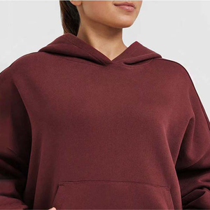 Sudaderas con Capucha Casuales para Mujer al por Mayor, Ropa de Calle, Invierno, Manga Larga, Tejidas, 100% Algodón, Color Personalizado, Talla Grande, Insignia Frontal - Product Image 4