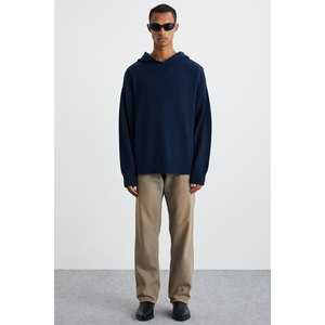 เสื้อสเวตเตอร์โอเวอร์ไซส์ GRIMELANGE Gondor สำหรับผู้ชาย รุ่น Temiz Yuzeyli Kapsonlu Orta Kalinlikta Knitwear - Product Image 1