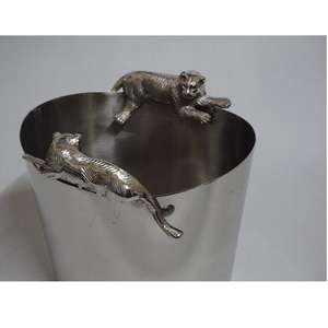 New Arrival Metal <b>Wine</b> Cooler with 2 Brass Handles Metal <b>Bar</b> Tools From India Champagne <b>Wine</b> Cooler Metal <b>Wine</b> Chiller Cooler - Product Image 6