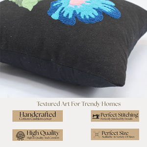 Funda de Cojín Lavable de Lujo con Diseño Floral, Hecha a Mano, para Decoración Moderna del Hogar, para Sofá - Product Image 3