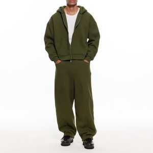 Conjunto de Sudadera con Capucha y Pantalones Deportivos Casuales, Transpirables y de Gran Peso, Unisex, con Cordón Ajustable - Product Image 1