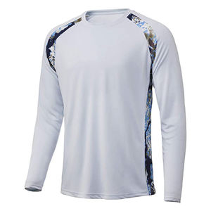 เสื้อตกปลาแขนยาวระบายอากาศได้ดีเสื้อตกปลาผ้าโพลีเอสเตอร์ผ้าสแปนเด็กซ์ - Product Image 3