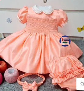 المملكة المتحدة التقليدية فستان فضفاض المواد 100% القطن مصنوعة باليد ، للطفل 6Mto 7 سنة