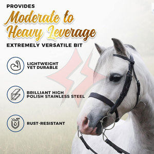 <span class=keywords><strong>Wonder</strong></span> <span class=keywords><strong>gag</strong></span> <span class=keywords><strong>bit</strong></span> cho ngựa 5 "ống túm thép không gỉ ngựa phương Tây <span class=keywords><strong>bit</strong></span> với cổng trung tâm và 7.5" má nhẹ nhàng Phát Ngôn ngựa - Product Image 4