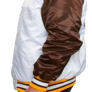 Veste de baseball d'hiver en polyester OEM en gros, taille plus, noire, veste d'équipe de baseball personnalisée, veste de lettreman pour homme - Product Image 2