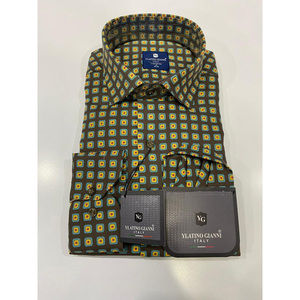 เสื้อเชิ้ตลำลองเข้ารูปสำหรับผู้ชายเสื้อเชิ้ตแขนยาวผ้าพอปลินผ้าฝ้ายพรีเมียมดีไซน์อิตาลี - Product Image 4