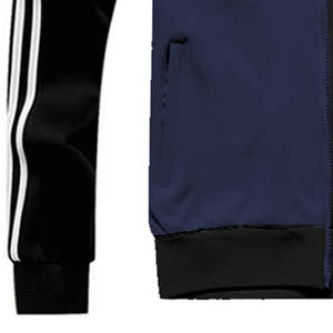 ชุดวิ่งออกกำลังกายกันลมสำหรับผู้ชายเสื้อแจ็คเก็ตซิปรูดซิปทรงพลัสไซส์พิมพ์ลายตัวอักษรออกแบบได้ตามต้องการ - Product Image 2