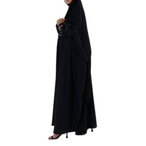 2024 nouveau style de dubaï caftan Abaya modeste vêtements islamiques adultes femmes noir broderie conceptions Eid Abaya respirant en relief - Product Image 4