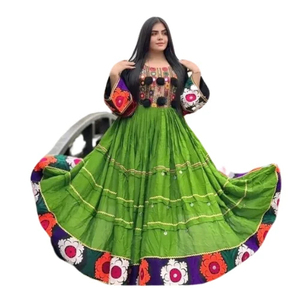 Vestido Étnico Afgano Kuchi Hecho a Mano, Vestido Tradicional Bordado para Mujer, Vestido Afgano Largo Multicolor, Vestido Kuchi Pushtu Afgano - Product Image 1