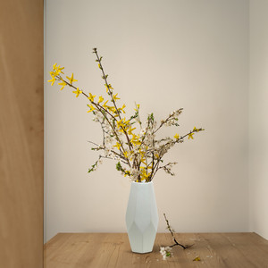 CGV0913WT - Grand vase géométrique blanc - 5,7 L x 12,5 H - Product Image 6