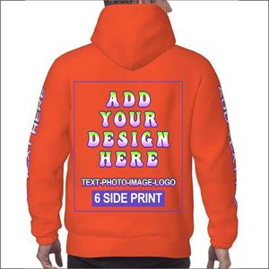 Sweatshirts à capuche brodés unisexes en éponge française 65% coton 35% polyester grande taille imprimés d'automne pour hommes vente en gros - Product Image 3