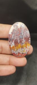 พลอยลูกปัดทรงหลังเบี้ยลายลูกไม้ สีน้ำตาลธรรมชาติ สำหรับทำเครื่องประดับ ยี่ห้อ UDGEMS จากอินเดีย ขายส่ง ขั้นต่ำ 100 กรัม ขนาดคละ - Product Image 4