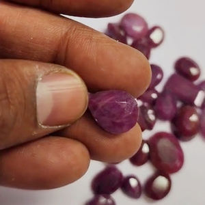 28 piezas de rubí natural de 11mm a 21mm, faceta ovalada de 275 CTS, lote de ventas de Iroc, corte de piedras preciosas sueltas de rubí rosa de alta calidad, US $59 para todos - Product Image 5