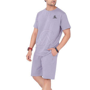 Ensemble t-shirt et short léger et respirant, idéal pour l'été et le confort quotidien - Product Image 4