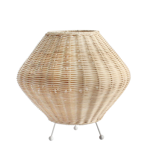 Lámpara de Mesa LED de Mimbre y Ratán Estilo Rústico con Diseño Personalizado, Acabado Natural y Tejido Creativo - Product Image 3