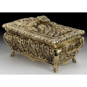 Boîtes à bijoux élégantes en métal doré en laiton Élégance préservée exquise pour vos bijoux Options de vente en gros disponibles - Product Image 5