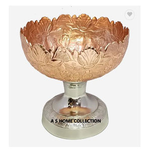 Nouveau Design Floral Rose Or Couleur Aluminium Métal Décoratif Taille Personnalisée Noix et Chocolat Bol Pour La Maison - Product Image 1