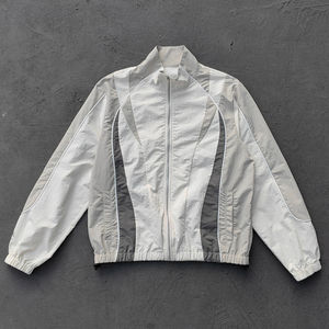 Winter Streetwear Color Block 100% Cotton <b>Lightweight</b> Breathable Windbreaker Set | Custom Embroidery Men's Two-Piece Tracksuit - Product Image 6