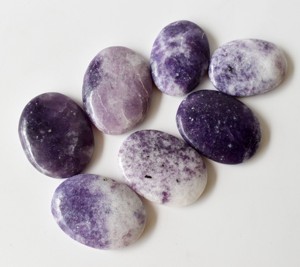 Wholesale Lepidolite Crystal <b>Worry</b> Stones Natural Agate Polished Thumb <b>stone</b> For Meditation Decoration - Product Image 5