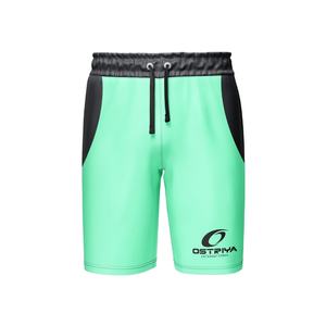 Nouveauté 2026 Shorts de sport pour homme en toile tricotée, taille mi-haute, respirants, séchage rapide, pour la gym et la course, avec logo personnalisé et teinture unie - Product Image 1