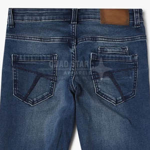 Nuevo estilo de uso al aire libre Pantalones para niños Lavado Mejor calidad Color sólido Pantalones vaqueros rectos para niños en precio barato - Product Image 3
