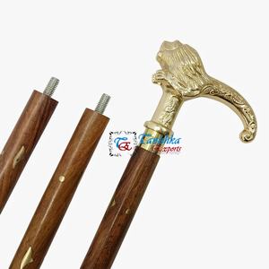 Bastón Náutico de Madera Hecho a Mano, Pulido, con Mango de Latón Estilo Derby, Diseño Antiguo Vintage, Recuerdo - Product Image 5