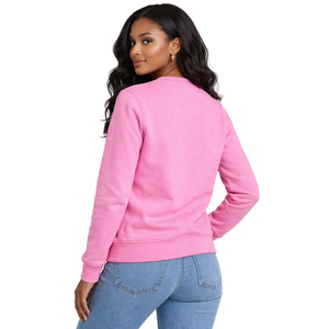 Sweat-shirt à col rond rose Soror Crewneck, sororité grecque, vêtements décontractés élégants pour femmes, rose et vert, sororité universitaire - Product Image 2