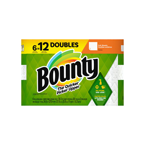 Toallas de papel blanco Bounty Select-a-Size, 12 rollos dobles, papel higiénico suave de pulpa de madera virgen de 2 capas para uso doméstico - Product Image 5