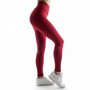 กางเกงเลกกิ้งออกกำลังกายแฟชั่นใหม่เอวสูงสำหรับผู้หญิงกางเกงโยคะสีพื้นสำหรับฟิตเนสลำลองพลัสไซส์ขายดี - Product Image 3
