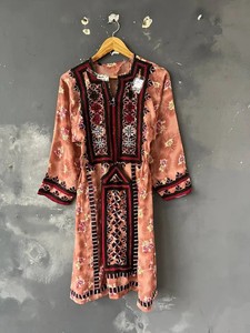 Vestido bohemio de BANJARA baluchi bordado hecho a mano vintage - Product Image 2