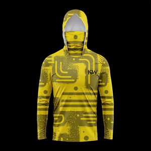 Sweat à capuche de pêche pour homme, protection solaire UPF 50, jersey respirant avec cache-visage et logo sur le devant - Product Image 6