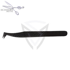 Pinzas Profesionales para Pestañas de 90 Grados con Logotipo Personalizado Gratuito, Acero Inoxidable, para Diestros, 6-8 cm, Punta de Agarre - Product Image 3