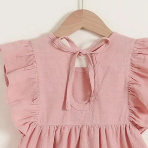 Robe brodée à la main en lin doux pour bébé fille Style décontracté pour le premier anniversaire des tout-petits OEM Made in Vietnam - Product Image 6