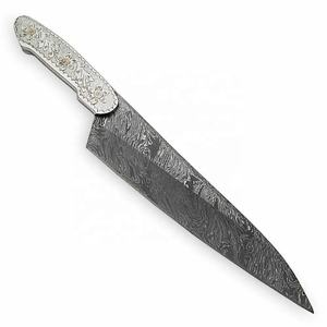 Venta al por mayor personalizado de alta calidad OEM ODM servicio japonés Damasco acero profesional cocina Chef cuchillo mango cobre blanco - Product Image 5