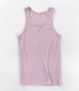 Respirant de qualité supérieure anti-rides léger coton/fibre de bambou sans manches col rond Logo Design bas prix nouveau décontracté - Product Image 6