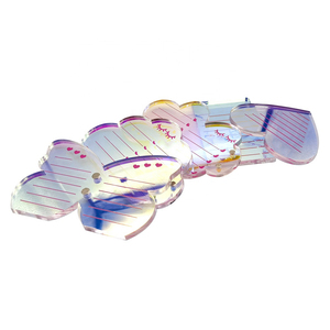 Carreau de cils personnalisé carreau de cils acrylique taille XL rose en forme de coeur palette de cils grande taille carreau d'extension de cils en gros - Product Image 4