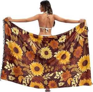 Pareo de Poliéster para Mujer, Falda Versátil para la Playa, Ideal para Vacaciones Tropicales - Product Image 4