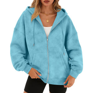 Sudadera con Capucha de Algodón Casual de Invierno 2026 para Mujer - Impresión de Logotipo Personalizado, Ecológica e Impermeable, Venta al por Mayor - Product Image 1