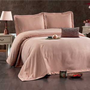 Juego de Cubrecamas Guzide EVITA de 4 Piezas, 100% Chenilla Coral Sólido, Lavable a Máquina, 300 Hilos, Estilo Minimalista, Tamaño King, para Uso Doméstico, Turquía - Product Image 1