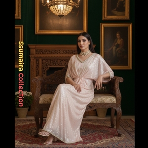 2025 Elegant Embellished <b>Crystal</b> Pearl Beading Satin Kaftan-Luxury Evening Wear & Modest Fashion Natural Waistline Floor-Length - Product Image 6