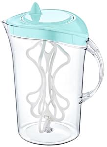 Pichet mélangeur en plastique transparent de 2,6 L avec poignée durable pour les fêtes, la fabrication de limonade maison, les milkshakes, la pâte, mélange facile, moderne - Product Image 2