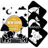 Tarjetas de alto contraste para bebés recién nacidos, para el enfoque, la visión y el crecimiento, inspiradas en Montessori, aprendizaje visual - Product Image 5