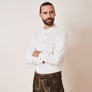 Chemises à carreaux traditionnelles les plus vendues, col montant, vintage, personnalisables, manches longues, en coton, pour hommes et femmes, disponibles en 4XL et 6XL, style allemand - Product Image 1