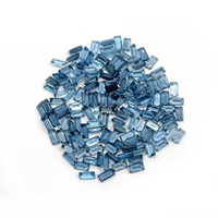 3x5mm London Blue Topaz Baguette Cut Stone Beads for Jewelry Making Natural Topaz Faceted Loose Gemstones From Manufacturer Bulk