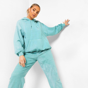 Fabricante-Personalizado Impresso 100% Algodão De Malha <span class=keywords><strong>Pullover</strong></span> Hoodies Mulheres Oversize <span class=keywords><strong>Plus</strong></span> Size Street Wear Inverno - Product Image 4