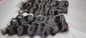 Proveedor de moda Suministro India Doble trama Onda natural Extensiones de cabello Remy brasileño Paquete de cabello humano al por mayor - Product Image 4